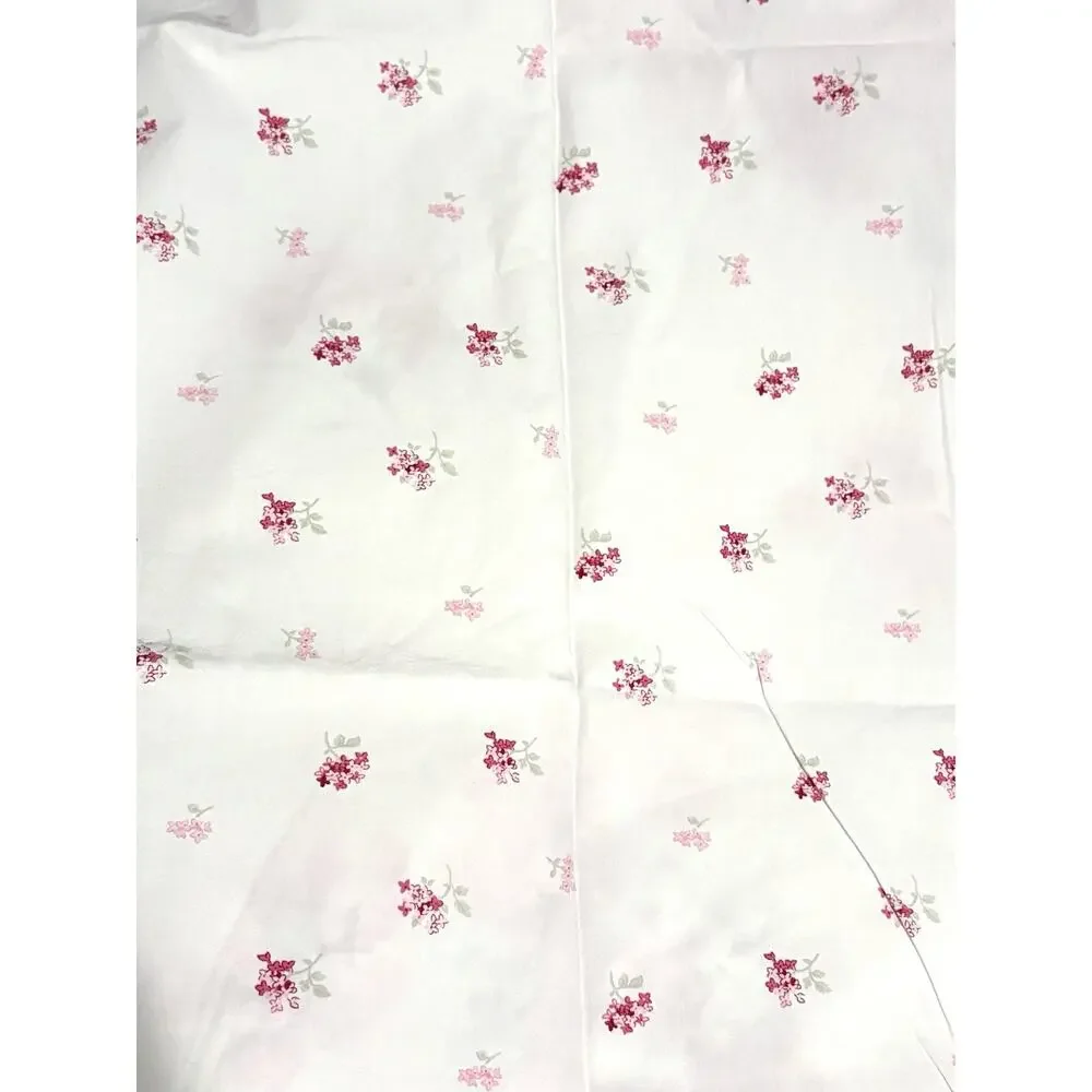 Simply Shabby Chic King Sunbleached 100% Cotton White Pink Floral Duvet Set 2014